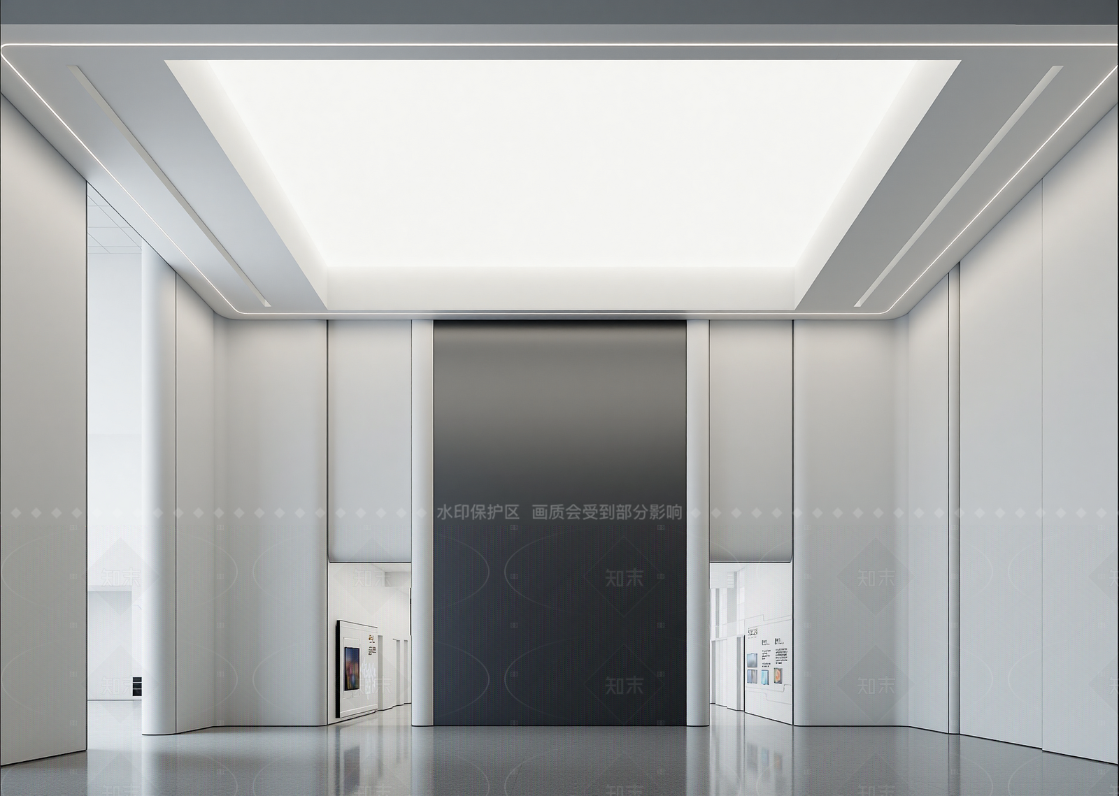 现代艺术展厅3D模型下载【ID:1214941453】