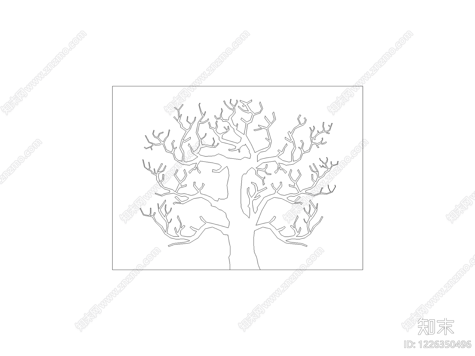 现代乔木种植CAD图纸