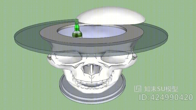 桌上酒吧SU模型下载【ID:424990420】