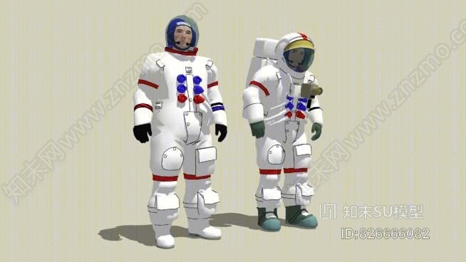 spacesuit登月宇航员SU模型下载【ID:826666082】