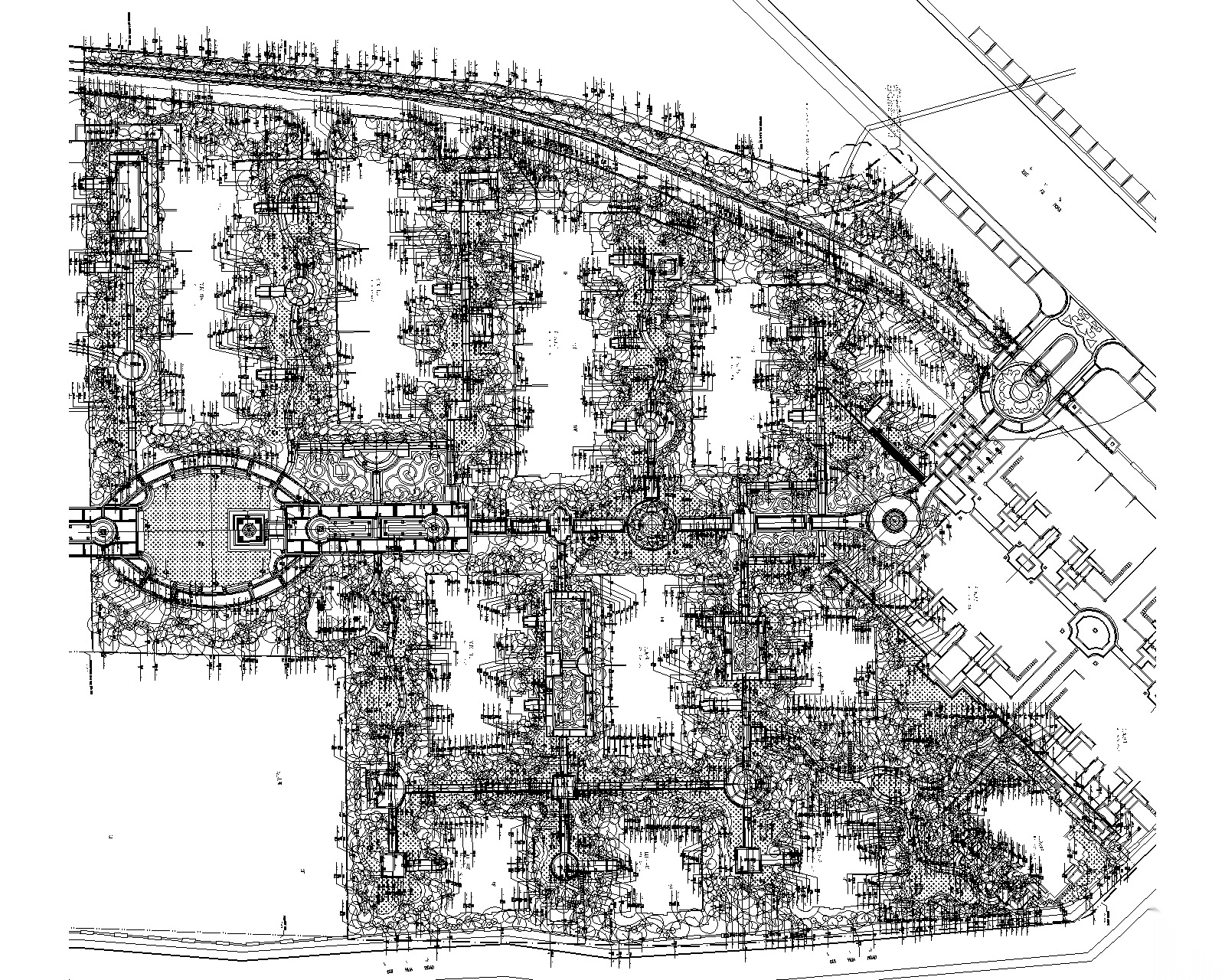 [河南]郑州原著法式新古典植物CAD施工图cad施工图下载【ID:161067194】