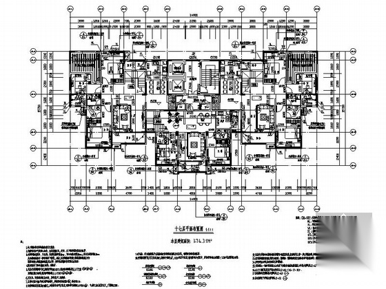 [广东]十八层徽派住宅建筑施工图施工图下载【ID:167048199】