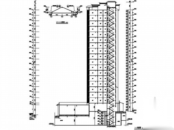 [广东]十八层徽派住宅建筑施工图施工图下载【ID:167048199】