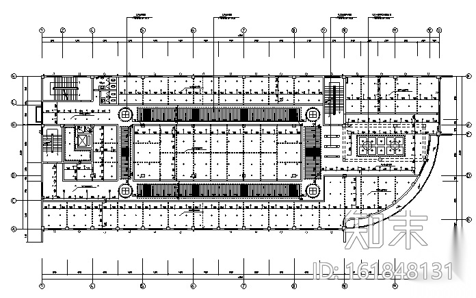 [浙江]假日酒店客房卖场外立面施工图（附效果图）cad施工图下载【ID:161848131】