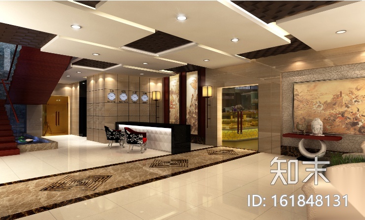 [浙江]假日酒店客房卖场外立面施工图（附效果图）cad施工图下载【ID:161848131】