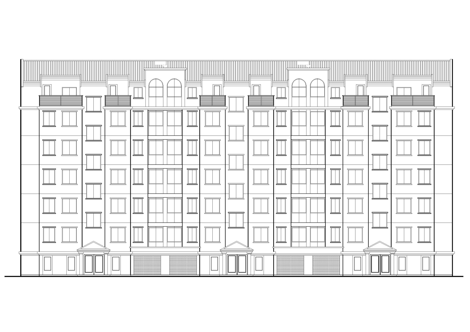 某七层单元式多层住宅建筑施工图纸施工图下载【ID:160730142】