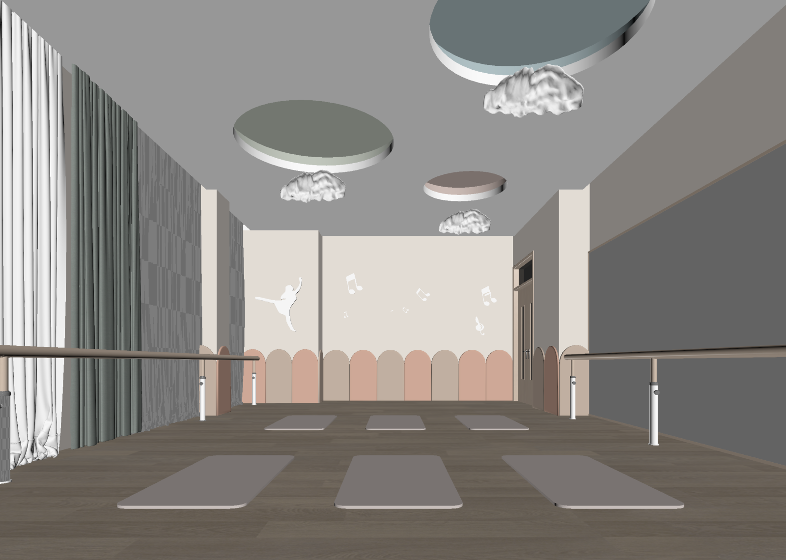 现代瑜伽室3D模型下载【ID:1214721074】
