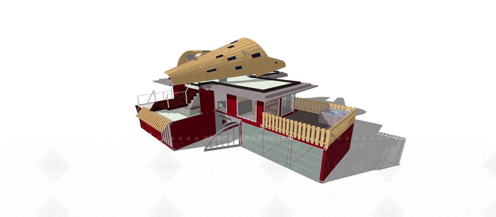 集装箱住宅SU模型下载【ID:178044119】