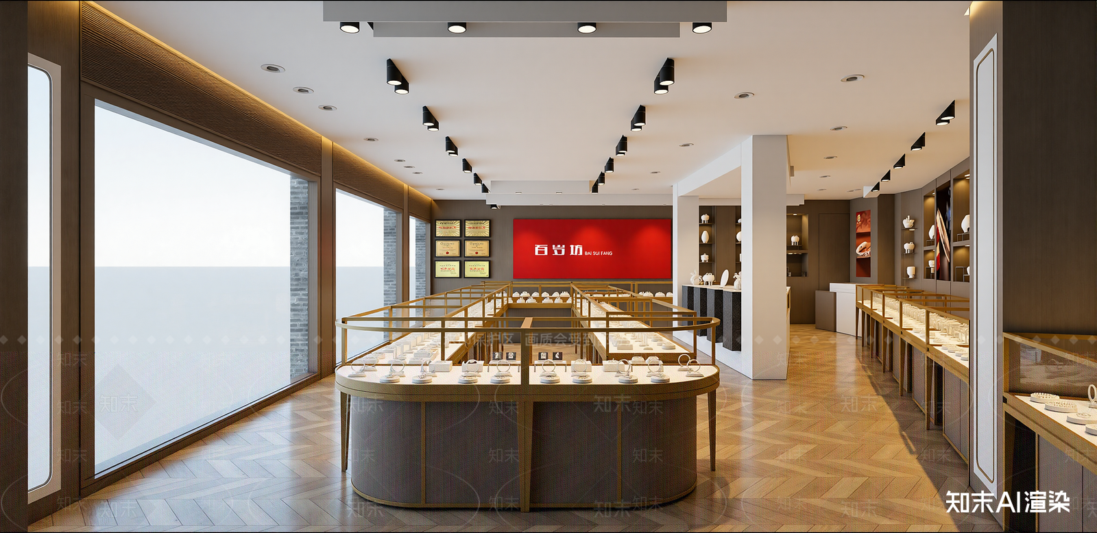 现代珠宝店SU模型草图