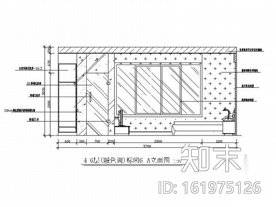 酒店标准间客房装饰装修图cad施工图下载【ID:161975126】