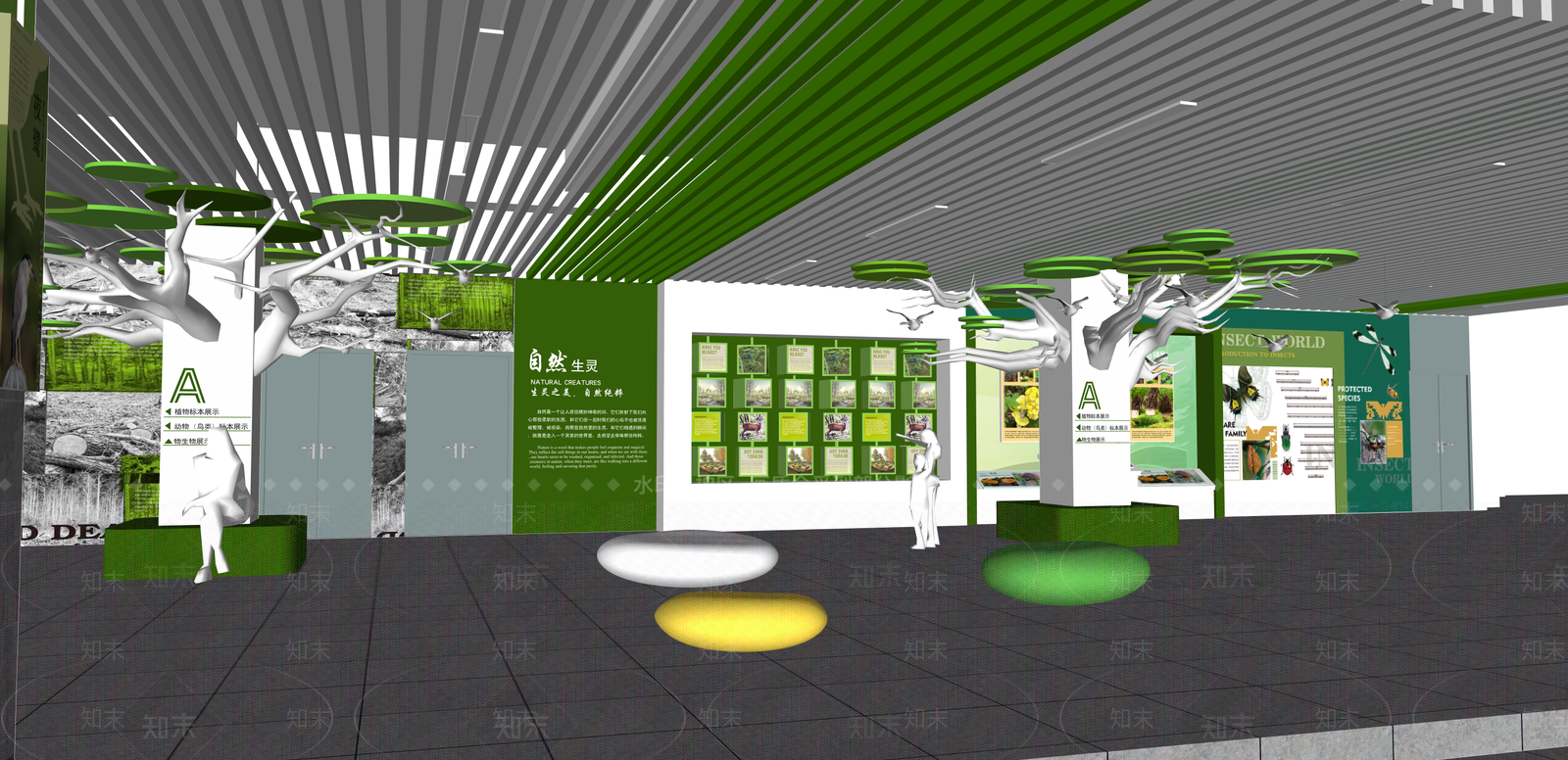 现代科技展厅SU模型下载【ID:1215205116】
