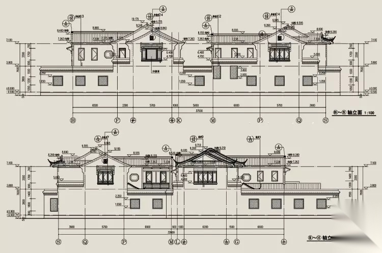 新中式|绿城桃花源全套施工图+SU+效果图cad施工图下载【ID:149859169】