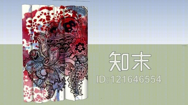 窗帘SU模型下载【ID:121646554】