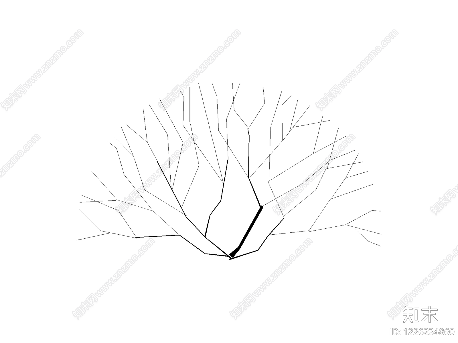 现代乔木种植CAD图纸