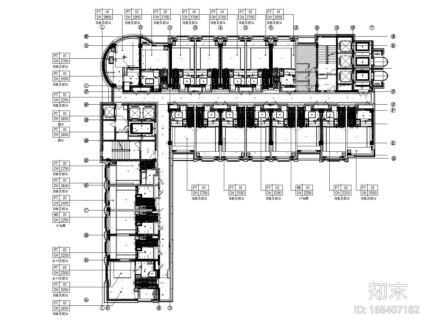 [青岛]海都大酒店室内装饰施工图（附方案效果图）cad施工图下载【ID:166407182】