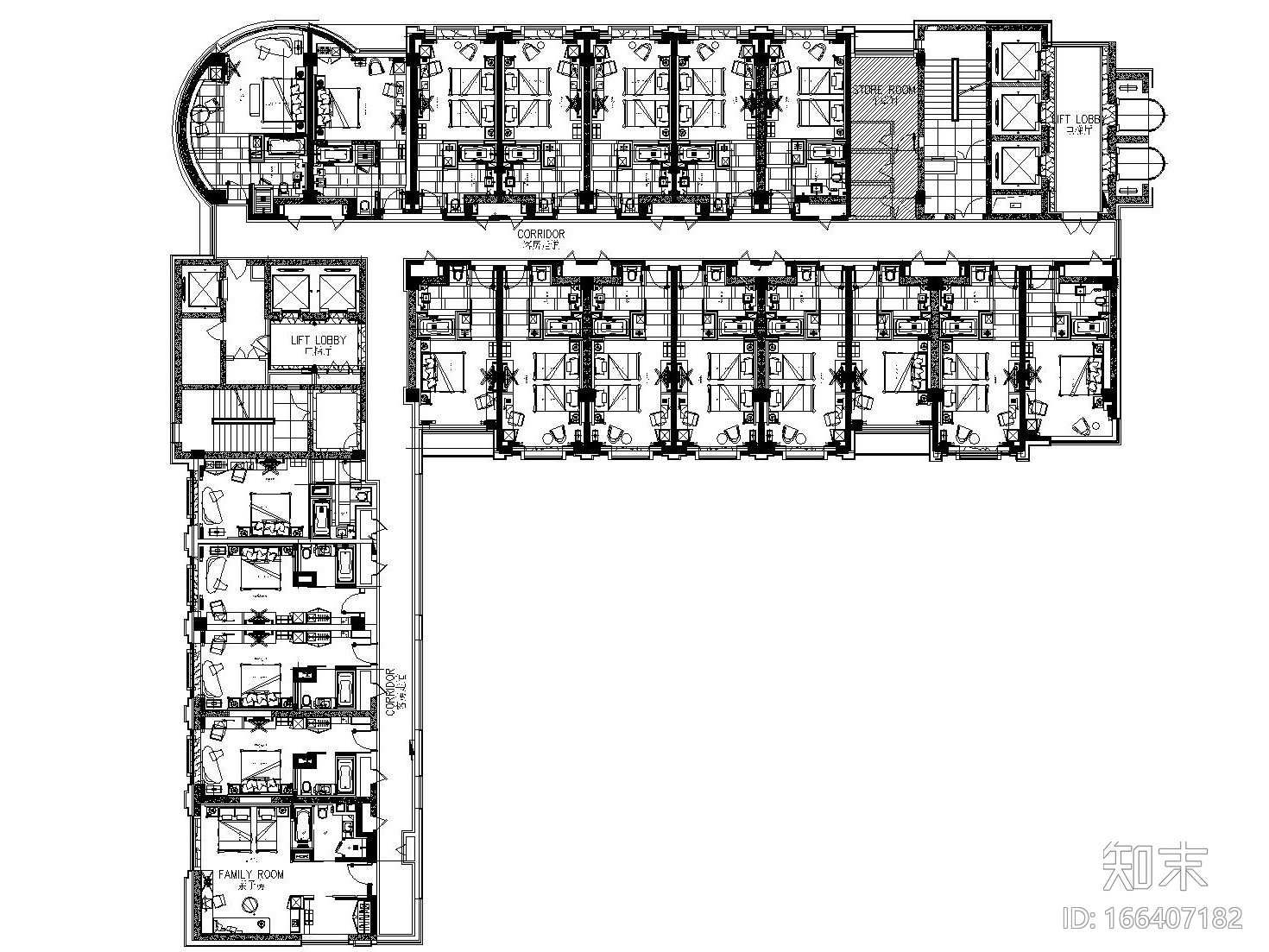 [青岛]海都大酒店室内装饰施工图（附方案效果图）cad施工图下载【ID:166407182】