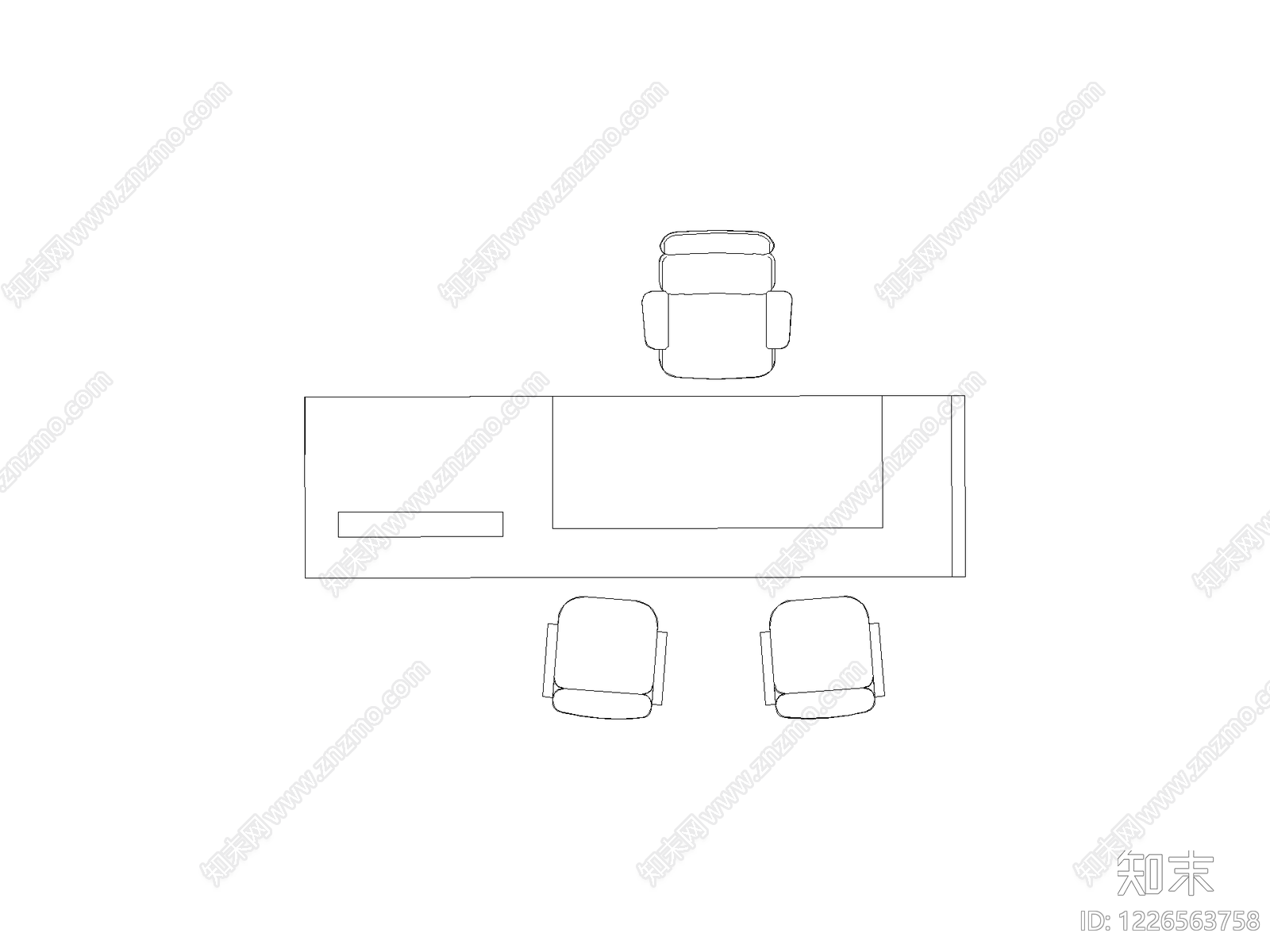 桌椅cad施工图下载【ID:1226563758】