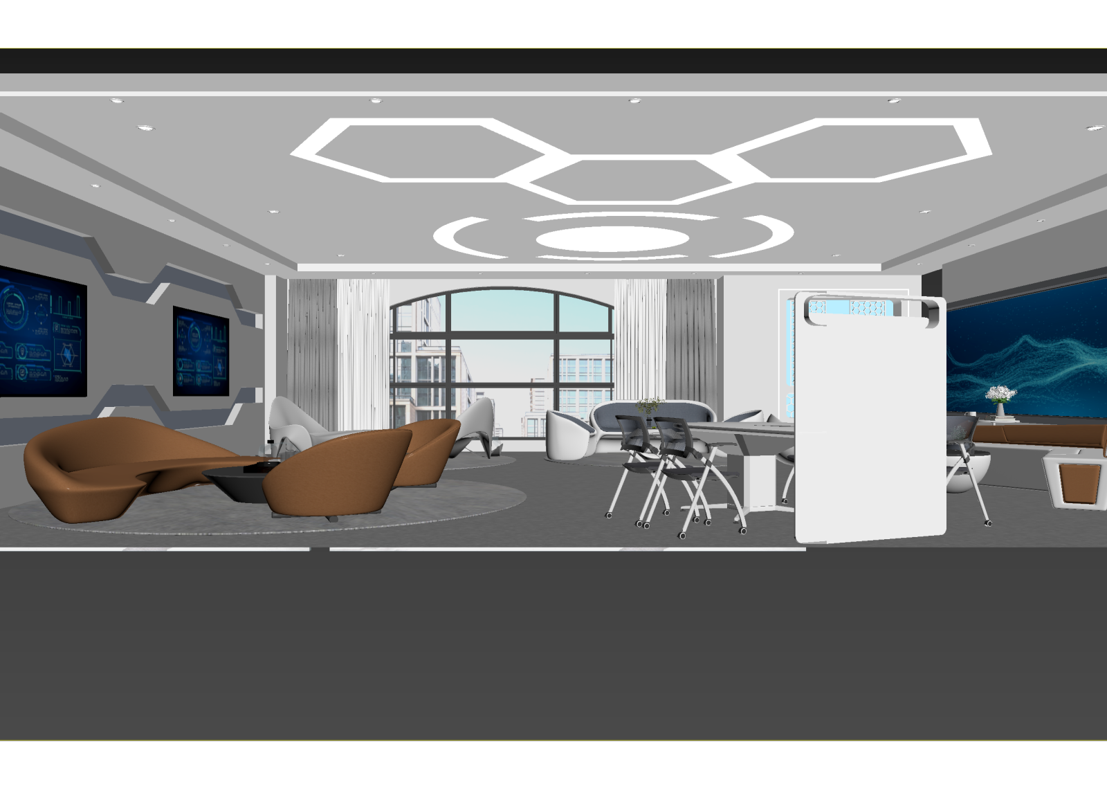 现代办公大厅3D模型下载【ID:1214401478】