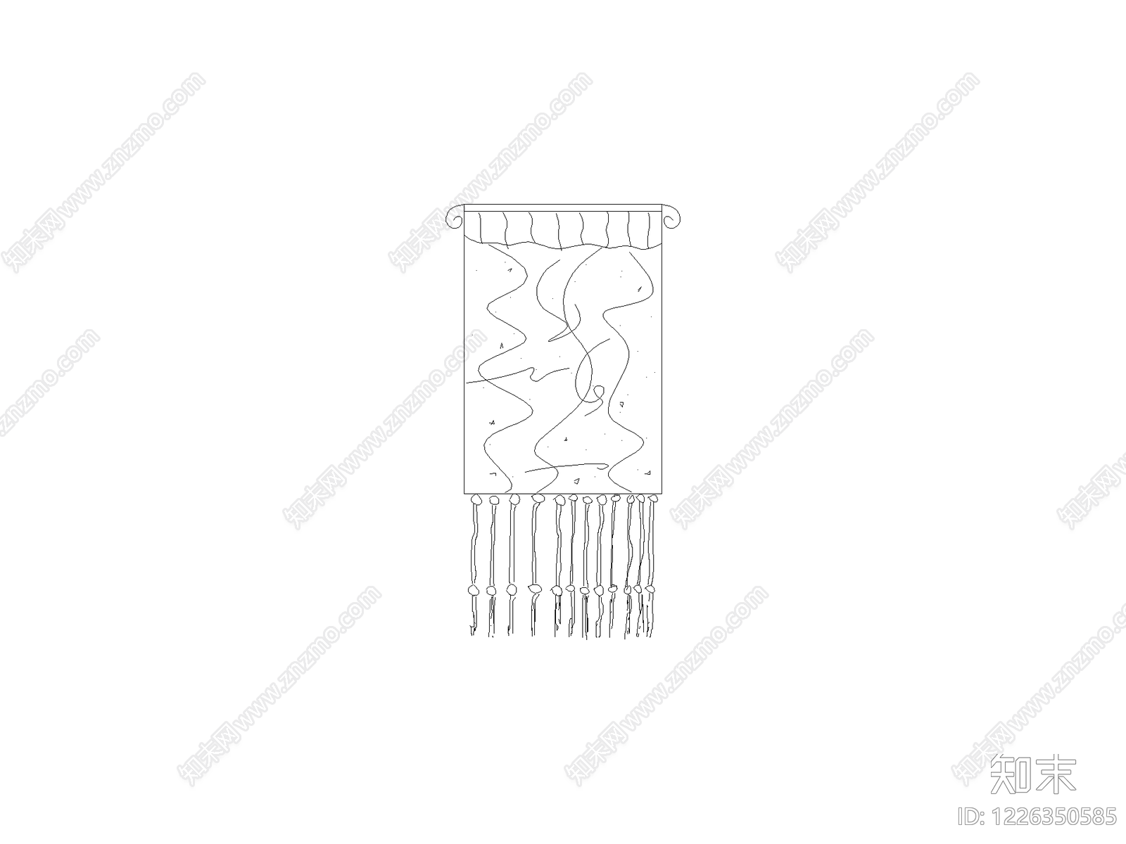 现代窗帘CAD图纸