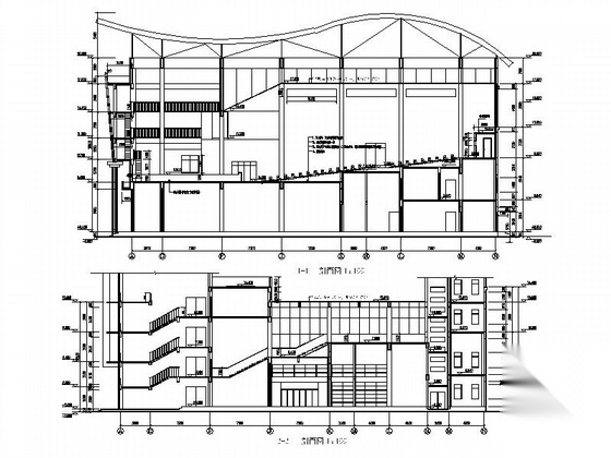 [唐山]某高中五层食堂宿舍多功能厅建筑施工图cad施工图下载【ID:165426184】