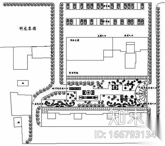 [内蒙古]某公共娱乐场所环境景观设计平面图cad施工图下载【ID:166793134】