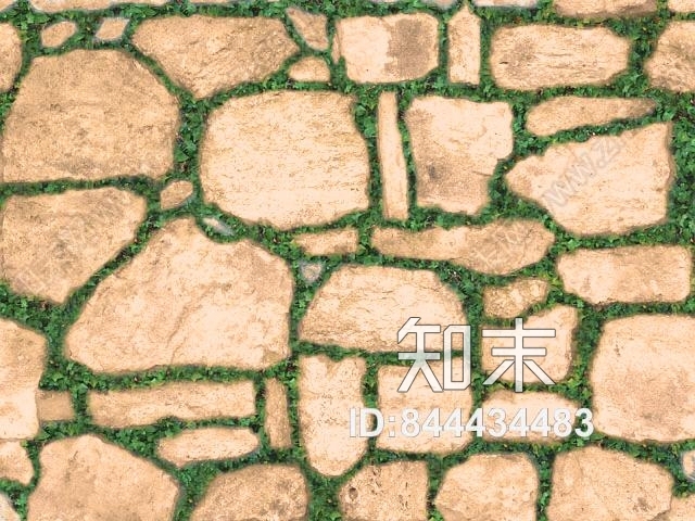 路面草坪砖嵌草铺装地面贴图下载 知末网贴图库