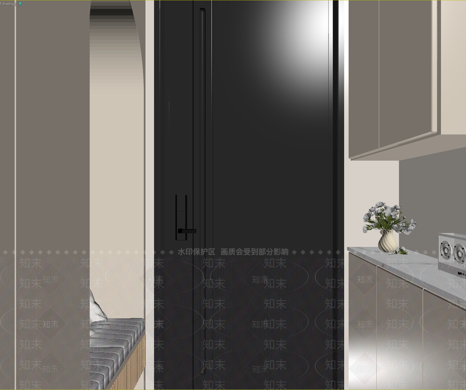原木玄关3D模型下载【ID:1214854935】