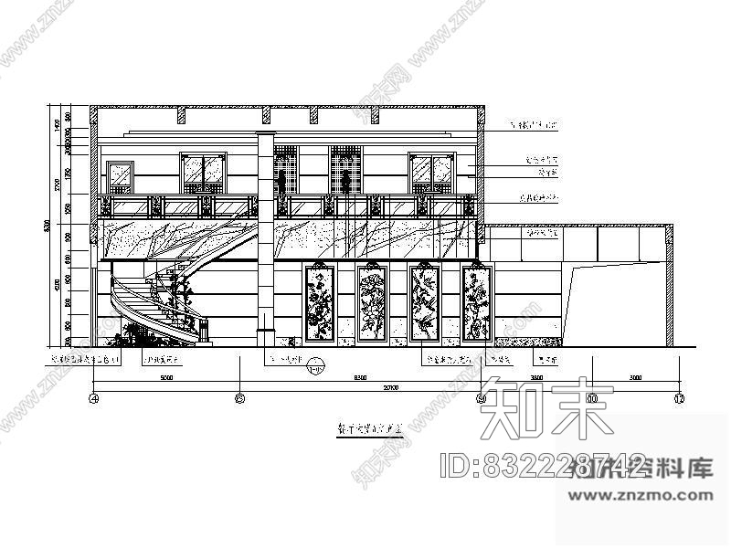 图块/节点大堂立面图cad施工图下载【ID:832228742】