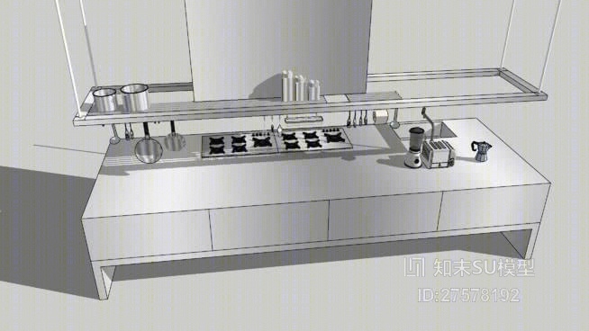 家居吧台SU模型下载【ID:319284330】