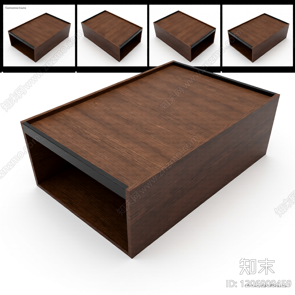 木质抽屉柜组件3D模型下载【ID:1206909459】