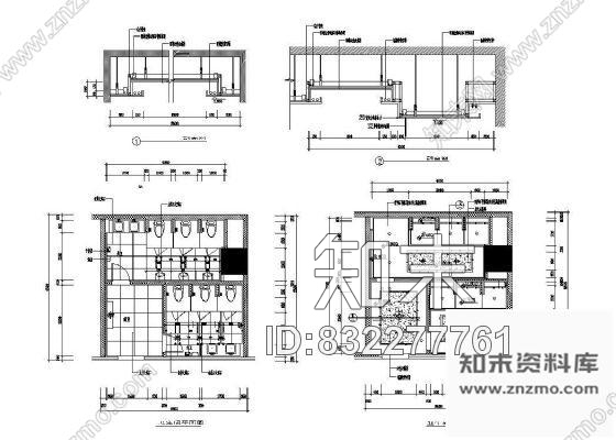 图块/节点卫生间吊顶详图cad施工图下载【ID:832277761】