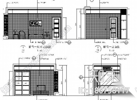 [广州]复式豪华样板房施工图cad施工图下载【ID:180758117】