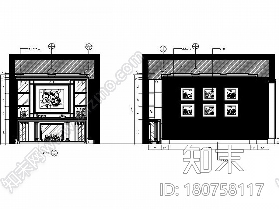 [广州]复式豪华样板房施工图cad施工图下载【ID:180758117】