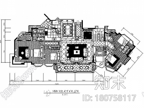 [广州]复式豪华样板房施工图cad施工图下载【ID:180758117】