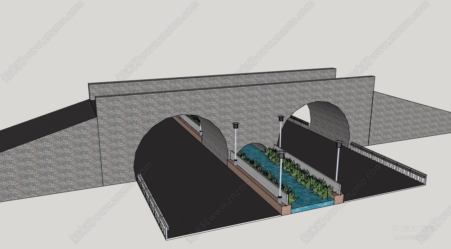 漫水桥SU模型下载【ID:941867270】