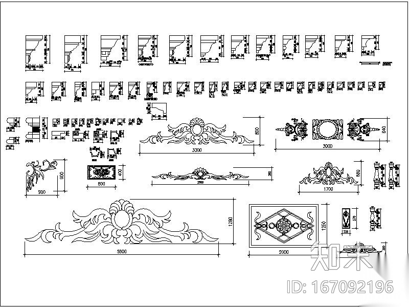 欧式CAD图块cad施工图下载【ID:167092196】