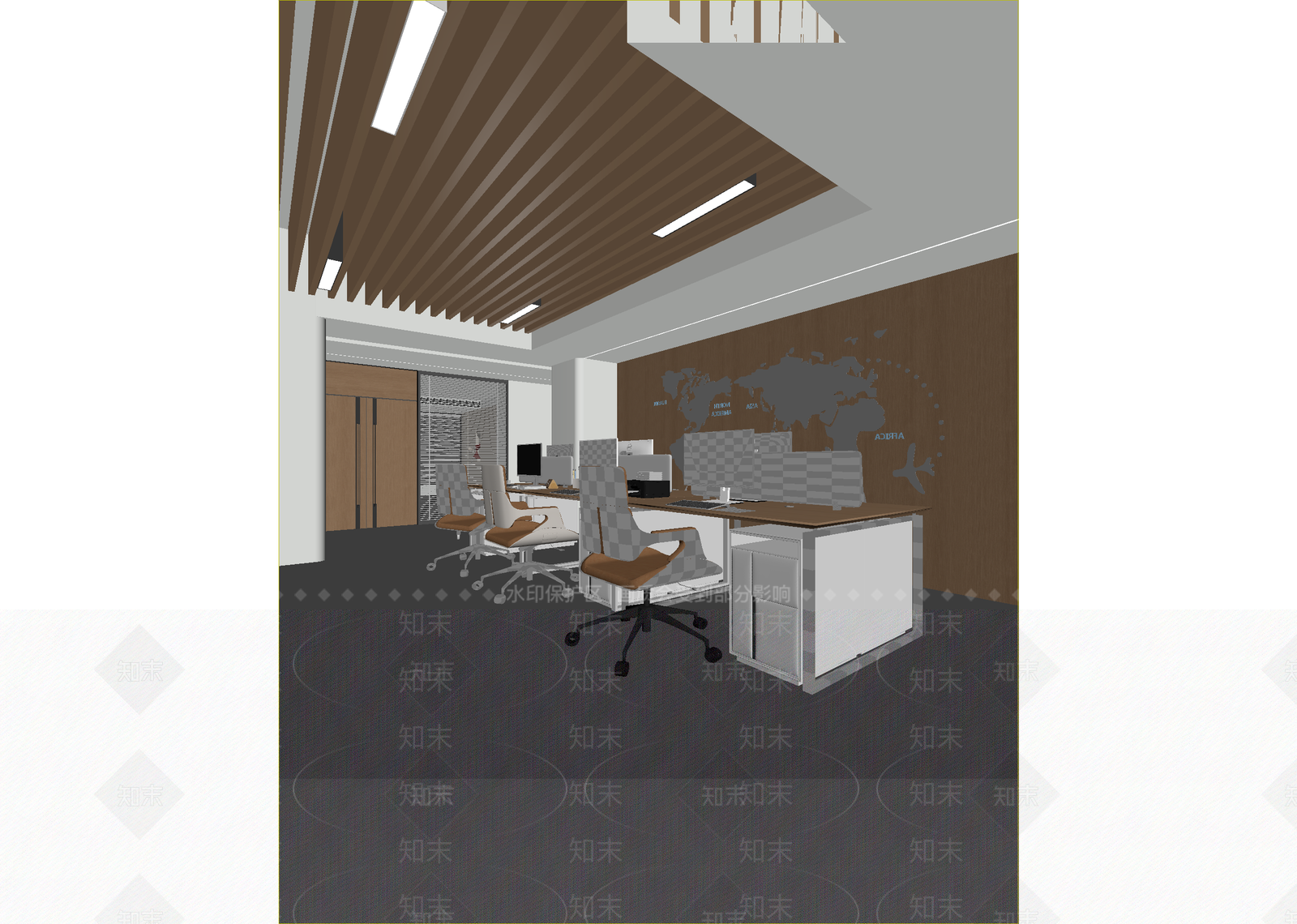 现代办公区3D模型下载【ID:1215193325】