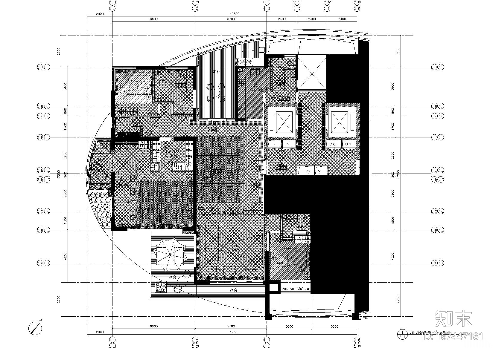 [厦门]海峡国际社区二期样板房标准层施工图cad施工图下载【ID:167447181】