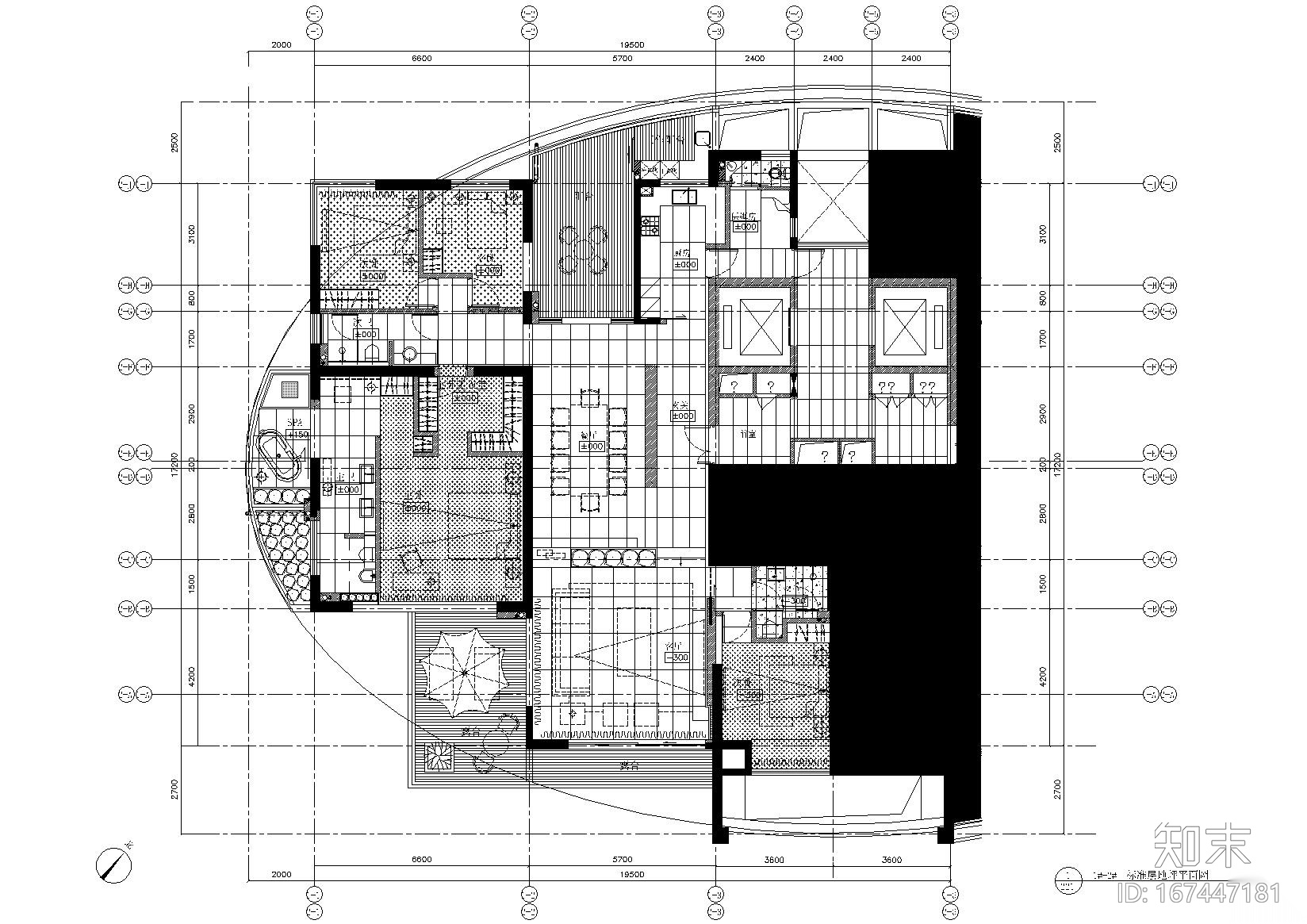 [厦门]海峡国际社区二期样板房标准层施工图cad施工图下载【ID:167447181】