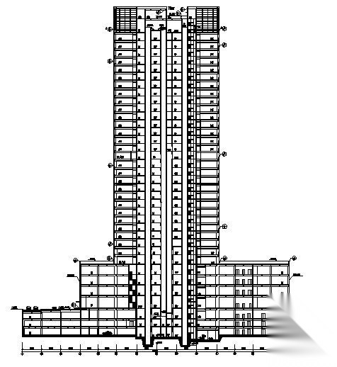 [深圳]某三十三层写字楼建筑施工图（129米）施工图下载【ID:151422102】