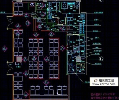 小吃店施工图施工图下载【ID:36947768】