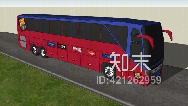 巴塞罗那巴士SU模型下载【ID:421262959】