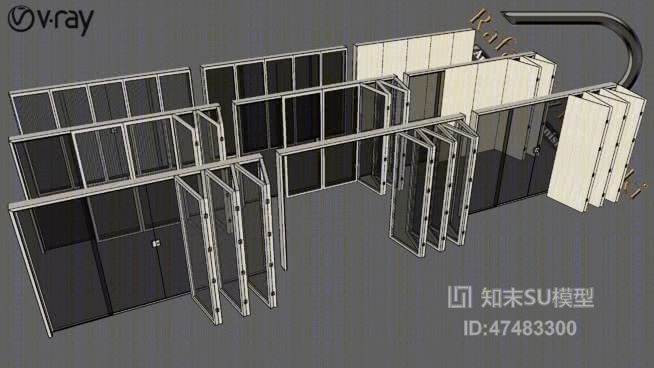 门组合SU模型下载【ID:718042553】