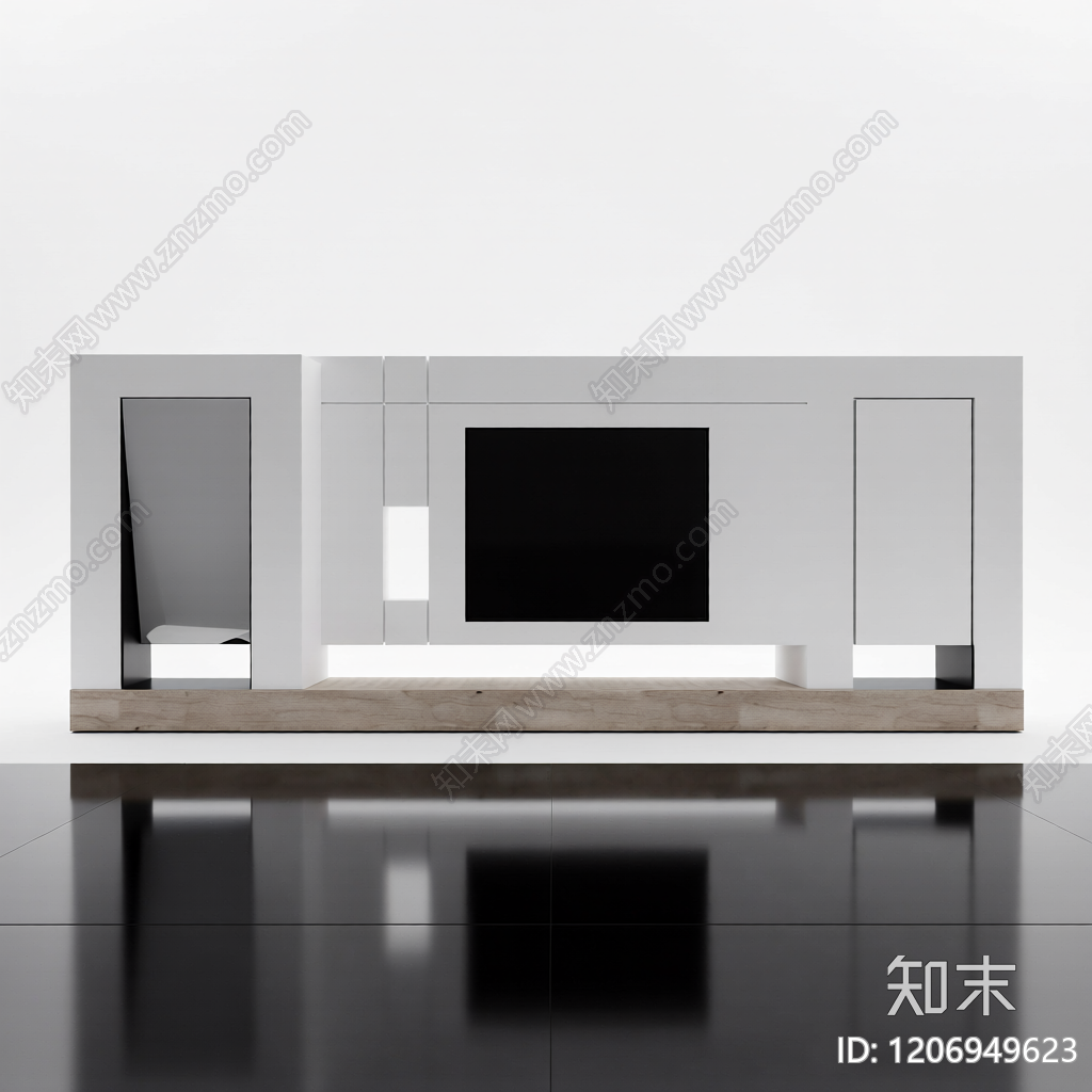 电视墙造型构件3D模型下载【ID:1206949623】