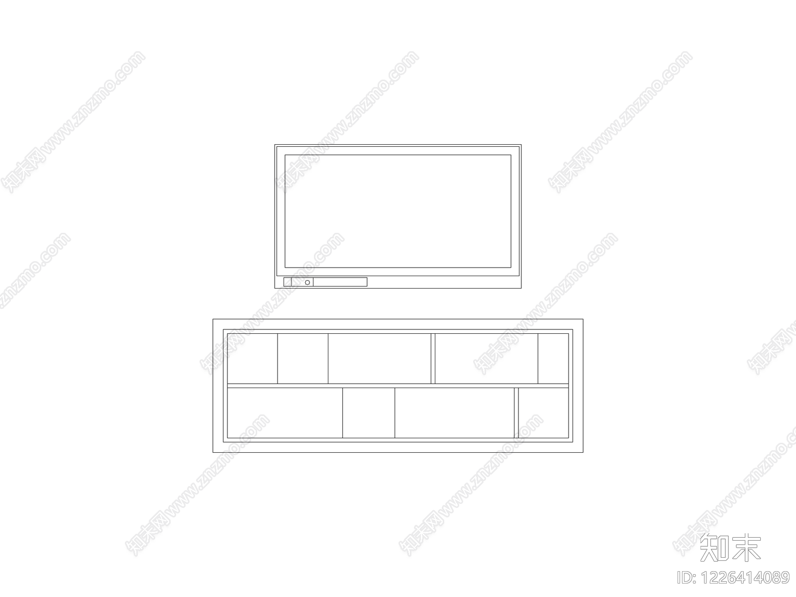 柜子平立面cad施工图下载【ID:1226414089】