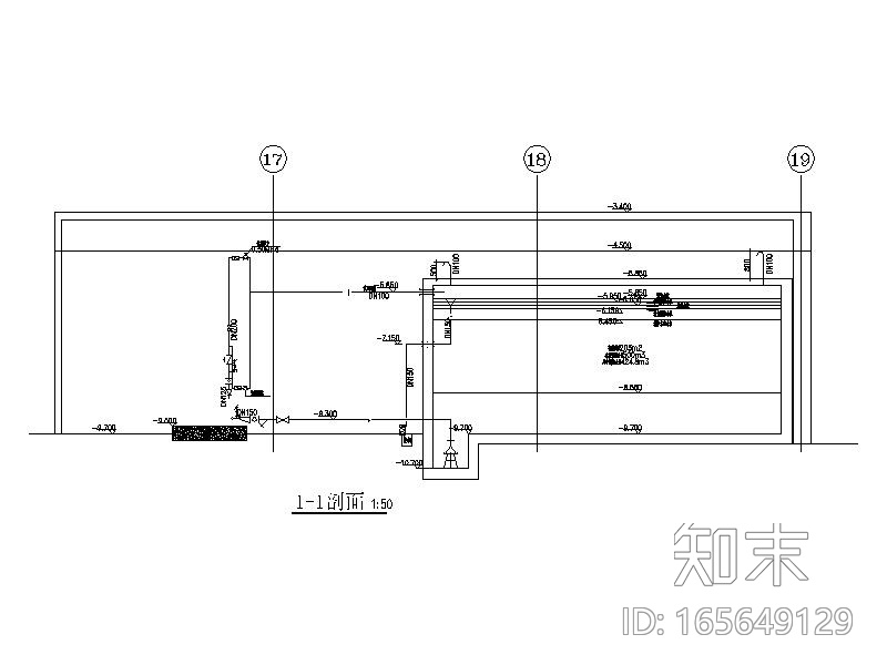 高层办公建筑消防水泵房详图CAD施工图下载【ID:165649129】