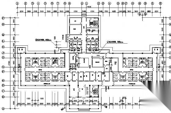 传染病医院方案cad施工图下载【ID:151594145】