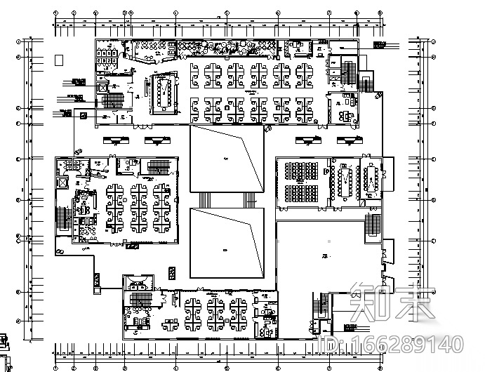 [江苏]科教产业园办公空间设计施工图（附效果图）cad施工图下载【ID:166289140】