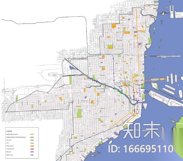 [国外]自行车街道总体规划扩初方案文本cad施工图下载【ID:166695110】