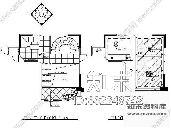 图块/节点豪华别墅过厅装修详图cad施工图下载【ID:832248742】